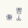 Gica Gema Japanese And Korean Simple S925 Style Classic Four Claw Moissanstone Earrings For Men And Women Valentine's Day Gift
