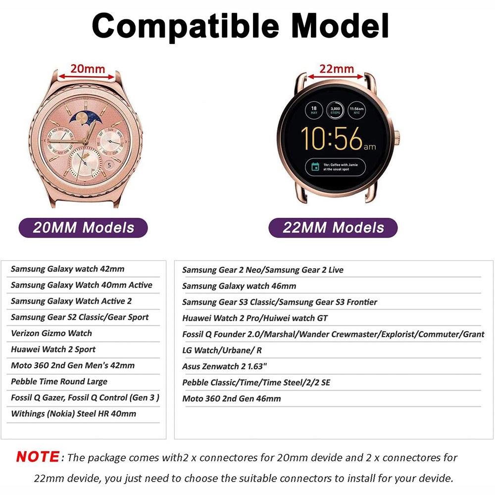 Brățară de ceas elastică tip scrunchie de 20mm/22mm pentru Samsung Galaxy Watch 4 & Huawei GT2 (42mm/46mm)