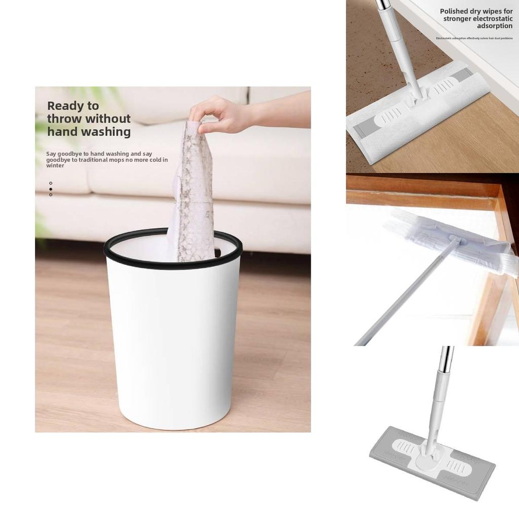 Electrostatic Disposable Floor Mop Rotating Dry Wet Cleaner For Home Use