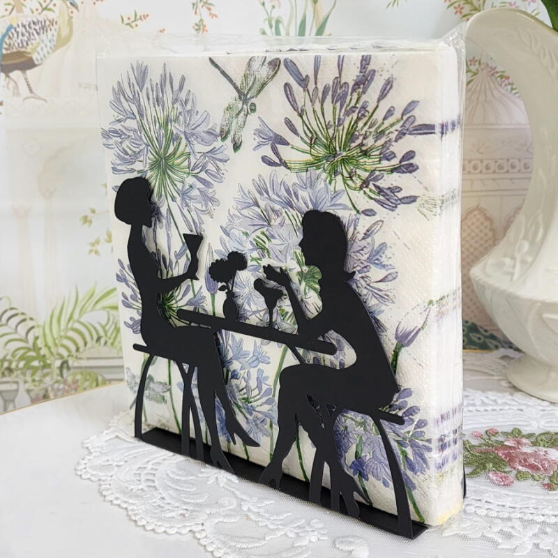 

Happy Chat Time Napkin Holder and Napkin Set