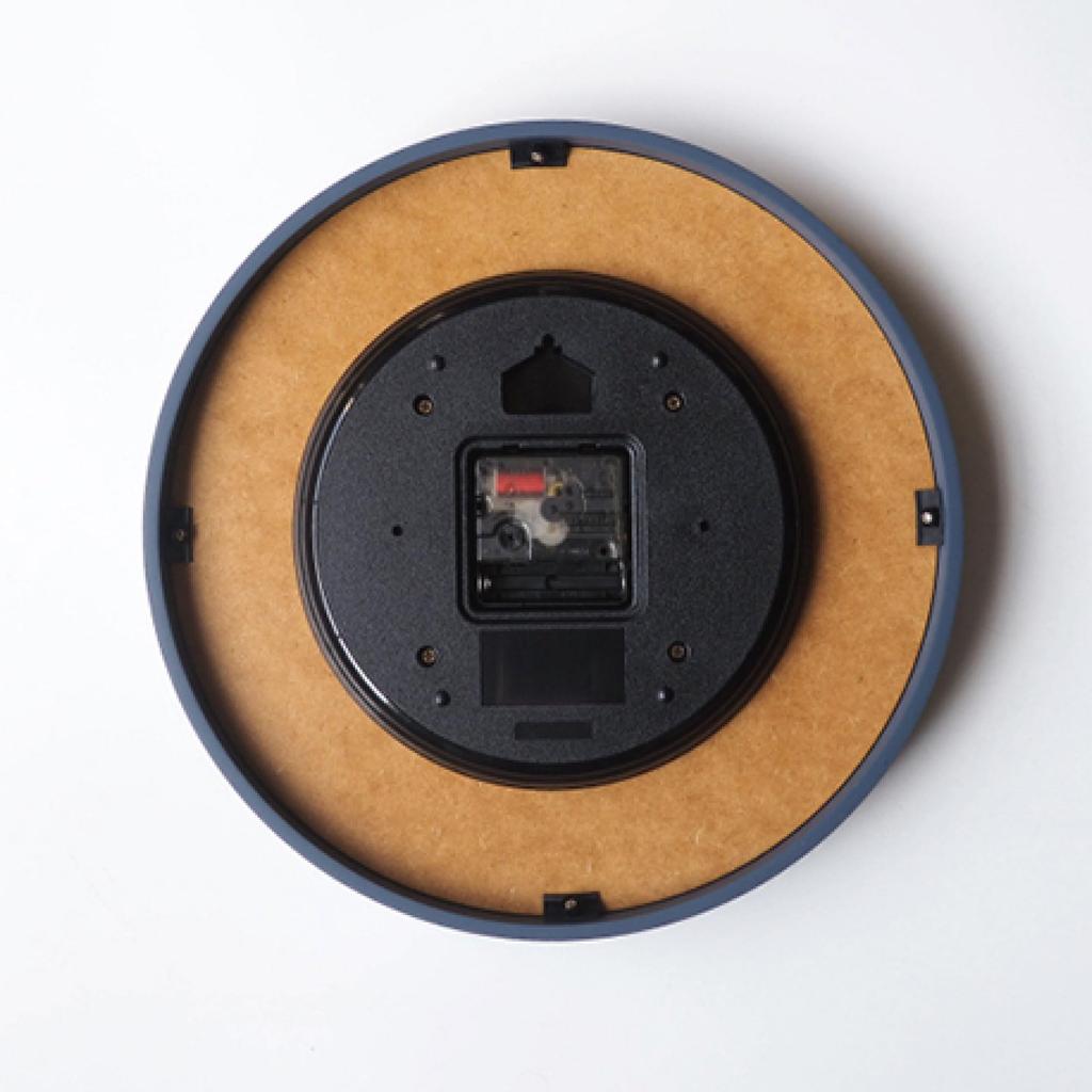 Interform Wall Clock CL-4344NV Veteri Navy/Mustard Yellow Wood W29.5 X H29.5 X D4.5cm