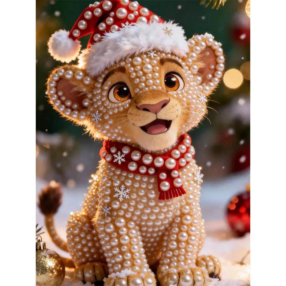 

Disney The Lion King - Simba Pearl Inlay Painting A handmade pearl embroidery art piece for Christmas, an object gift and a home decoration design 35x45cm