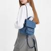 New CHARLES&KEITH Fabric Backpack Combo Bag Trumpets Women's Dark Denim Blue CK2-60151400-1