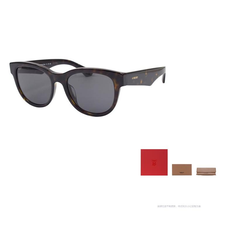 Burberry ICON CHECK Round Sunglasses Women's Tortoiseshell