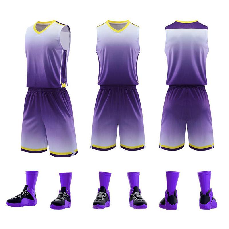 Customizable Men's and Women's Breathable Basketball Training Camp Jersey & Shorts Set