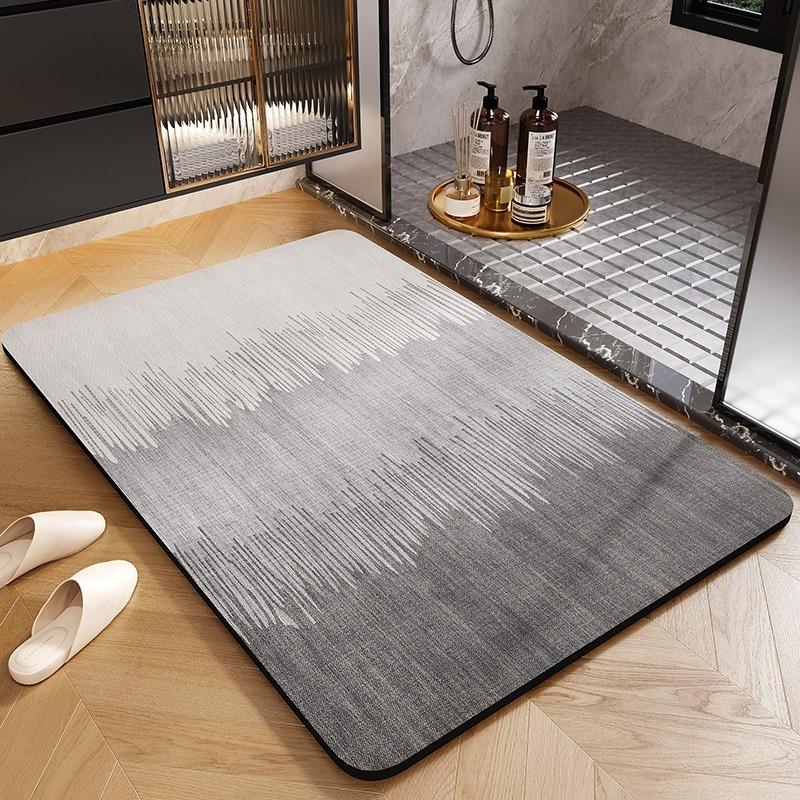 Light Luxury and Simple Diatomaceous Earth Floor Mat Shower Room Kitchen Bathroom Carpet Absorbent and Easy Clean Home Foot Mat