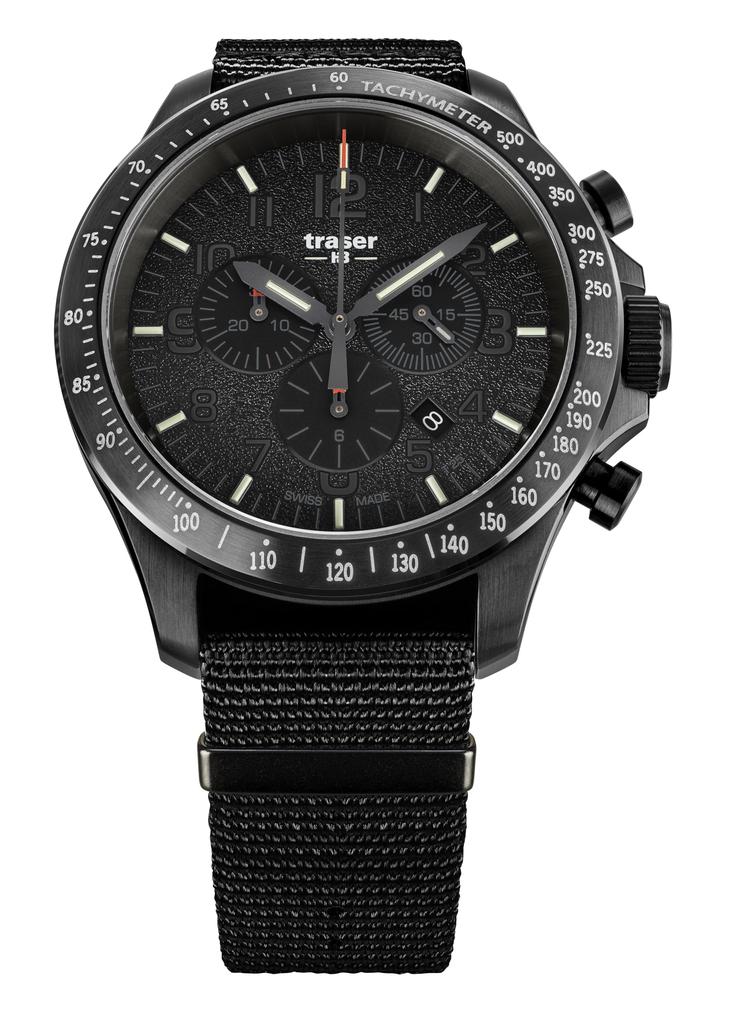 Chronograph Watch P67 Officer Pro Chrono 109465 Black [Tracer] Men's