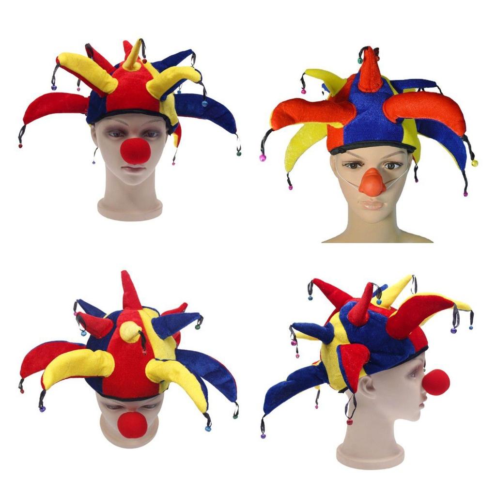 Uroczy Kostium Cyrkowego Klauna na Halloween z Wieloma Opcjami Nosów