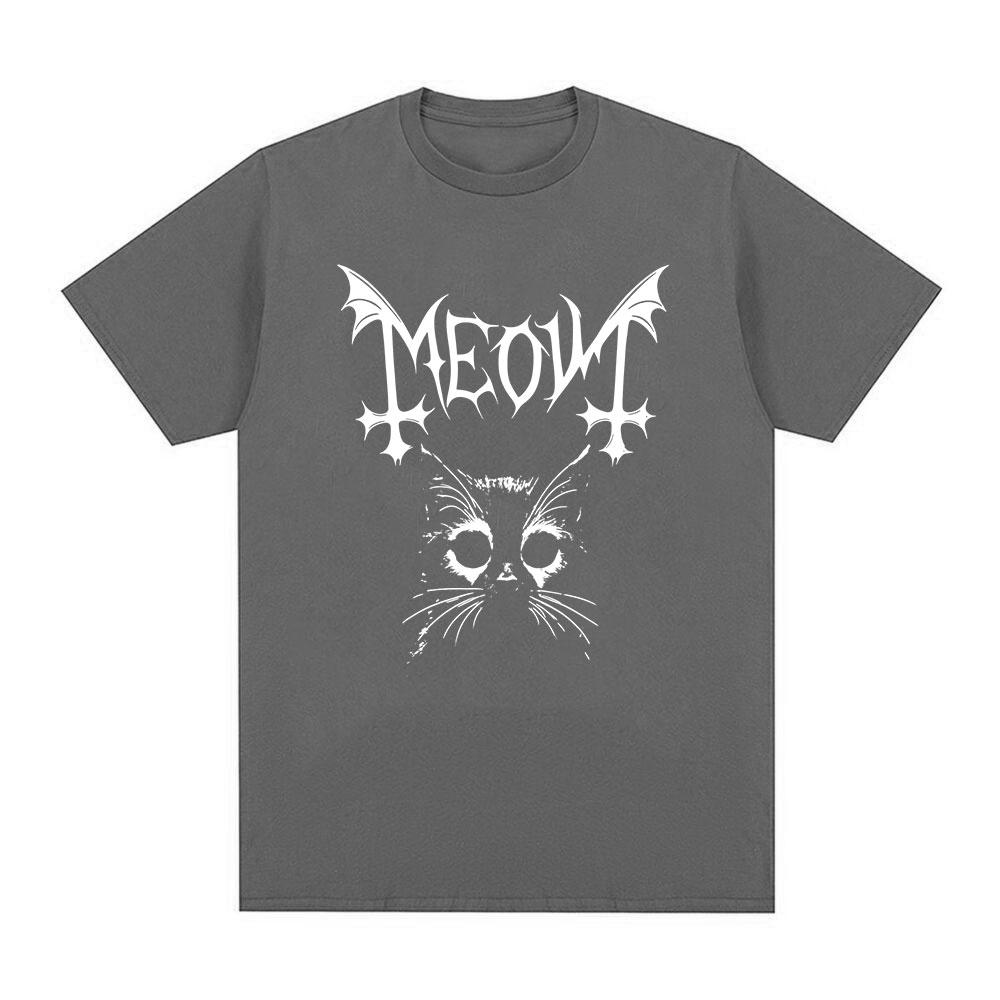 Meowl Cat Owl Funny Meme Brainrot Tshirts Mens Clothing Fashion Harajuku Short Sleeves Tees Cotton Summer T Shirts Streetwear