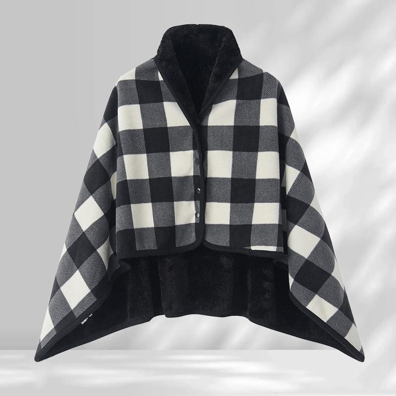 Versatile Shawl Blanket: A-Type Warm Double-Layer, Thick Office Nap Cover
