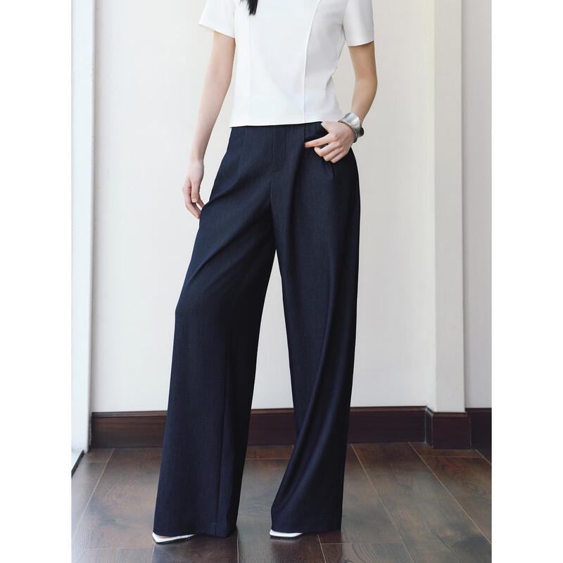 Peacebird Women's Summer High-Waist Wide-Leg Casual Pants
