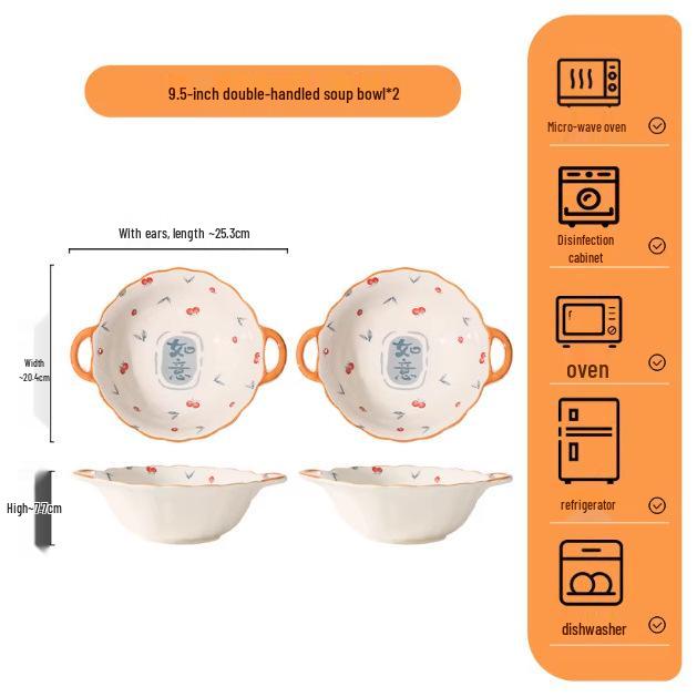 2026 Chinese Style Large Ceramic Rice Bowl - Elegant Home Use