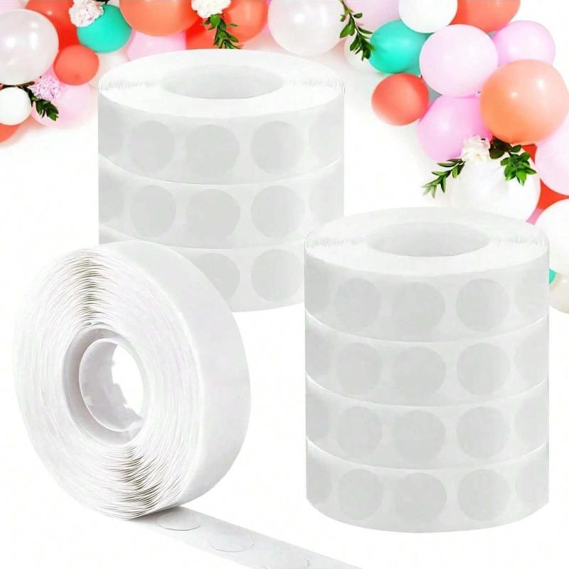 5pcs Pieces Transparent Glue Dot Adhesive Tape, 100 Glue Dots Per Roll, Movable, Double-Sided Glue Dots, 12mm Diameter, Suitable For Scrapbooking
