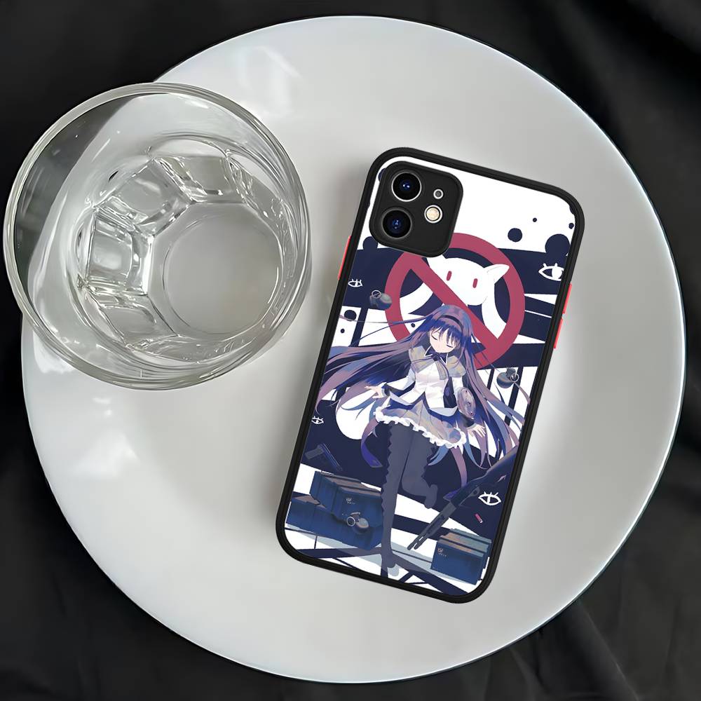Cute Anime Puella Magi Madoka Magica Silicone Case For IPhone 16 15 14 13 12 11 Pro Max Plus X XS MAX Shockproof Matte Cover