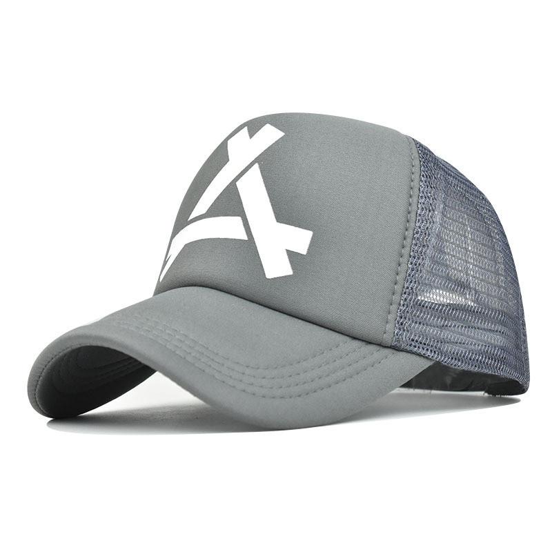 2021 New Cross-border Cotton Mesh Cap Embroidered Cartoon Triangular Sign Cap