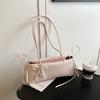 Stylish simple bag women's new trendy versatile commuter shoulder bag casual bow underarm bag