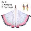 Japanischer Anime Kochou Shinobu Cosplay Kostüm Sommer Damen Kimono Strickjacke Umhang Strandurlaub Bikini Schmetterling Robe Oberteile