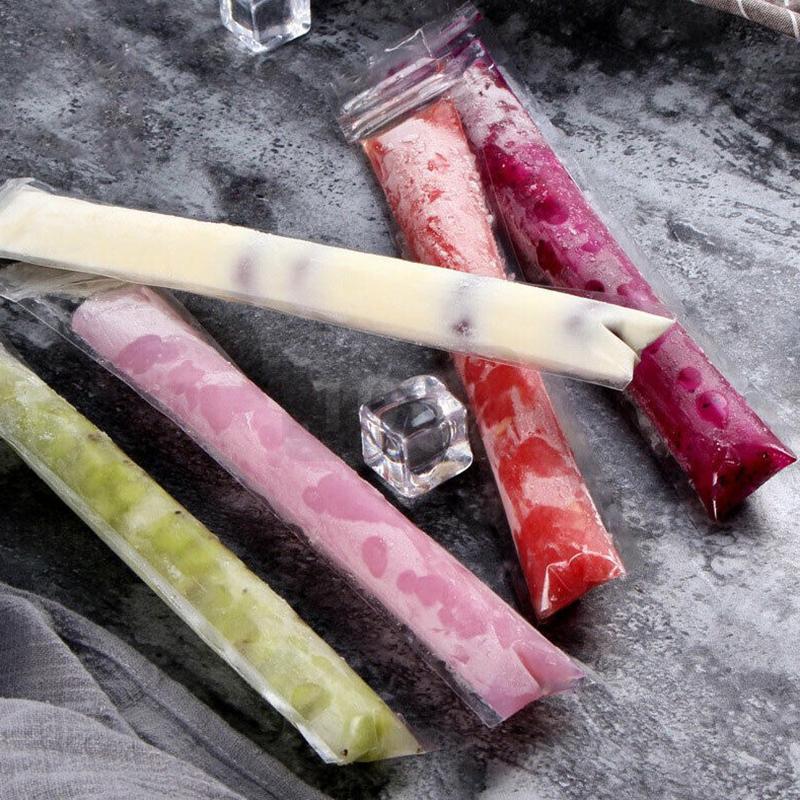 20Pcs Plastic Ice Molds Bags Diy Ice Cream Popsicle Ice Candy Disposable