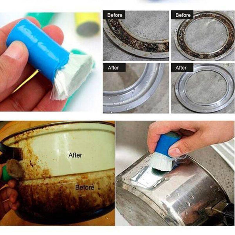 Premium Quality 2pcs Stainless Steel Rust Remover Cleaning Wash Brush Set For Kitchen Use