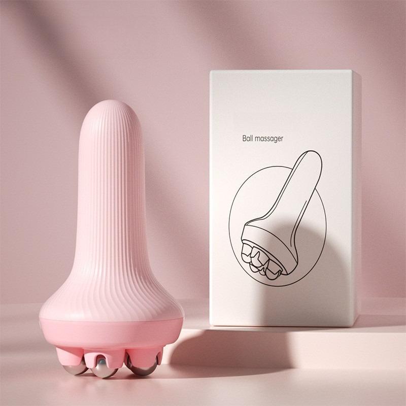 

Leg massager, arm shaping, 5-bead roller massager, lower abdomen, leg muscle relaxation massager, handheld рожевий