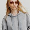Chuyu Women's Embroidered Cat Hooded Fleece Sweatshirt