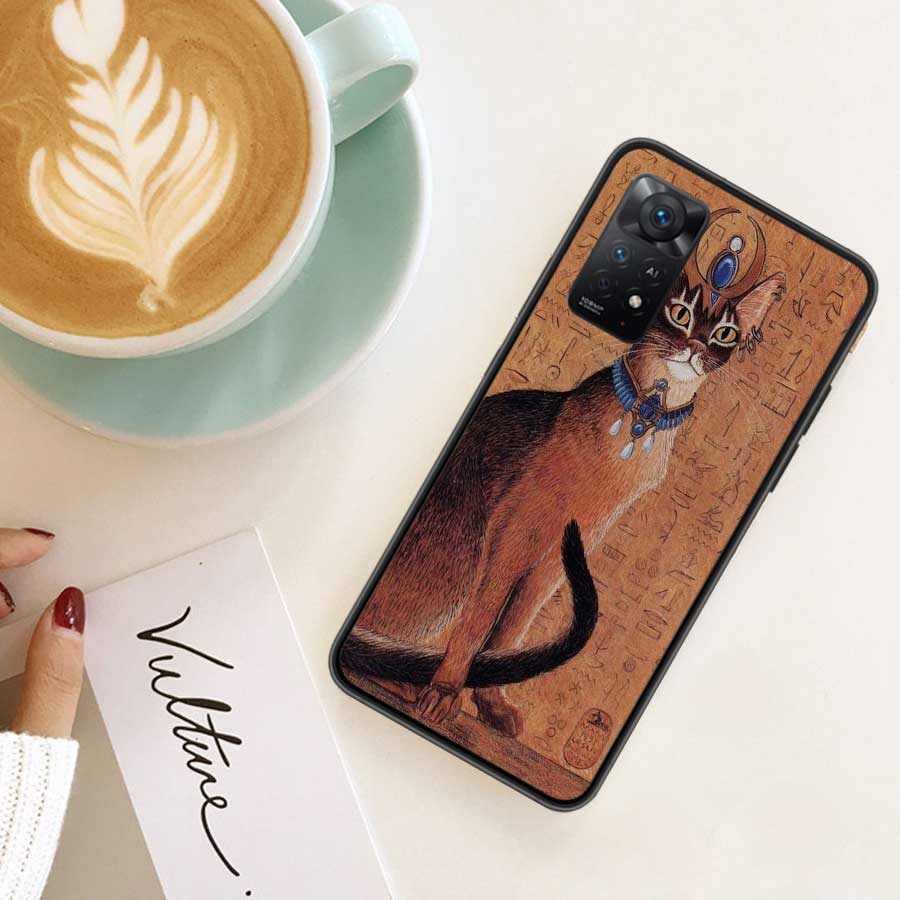 Egypt Pharaoh mural Phone Case For Xiaomi Redmi Note 12 Plus 12S 11 11T Pro 5G 11E 11S 4G 10 10S 9 9S 9T 8 8T 7 6 5 Cover Shell