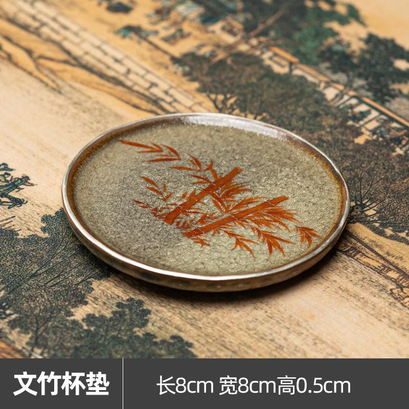 

Керамическая чайная чашка в китайском стиле, чашка мастера с подставкой, традиционный фарфоровый чайный сервиз, элегантный подарок для любителей чая