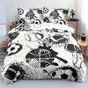 Basketball Comforter Cover Queen Size Sport Dunk Basketball Duvet Covers For Kids Teens, Black Ball Print Bedding Set All Season