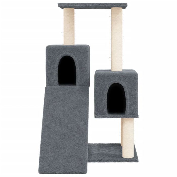 VidaXL Arbre à chat avec griffoirs en sisal Gris foncé 82 cm 171779