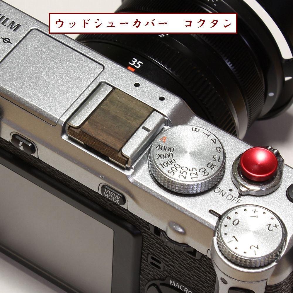 F-Foto Wood Shoe Cover - Solid Wood - Simple Type - Attaches to the Hot Shoe of Strobe/Flash - Ebony (WCS-KO)