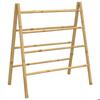 Towel Ladder - vidaXL - Double - 4 Rungs - Bamboo - 90x50x100 Cm