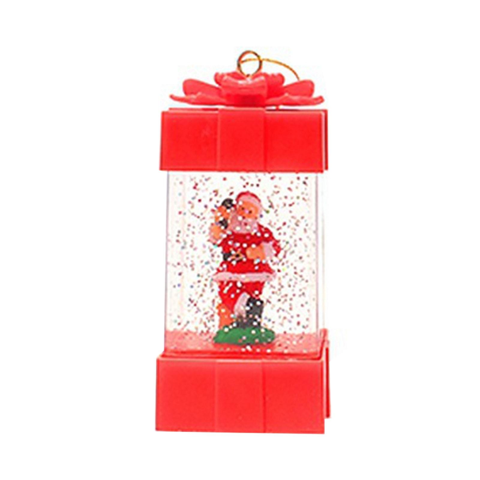 

Рождественские огни снежинки снеговик снежная коробка индивидуальные украшения рождественская елка коробка 50 мл красный