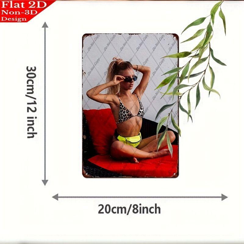 Retro Metal Sign Sexy Girl Wall Art Decor 20x30 cm