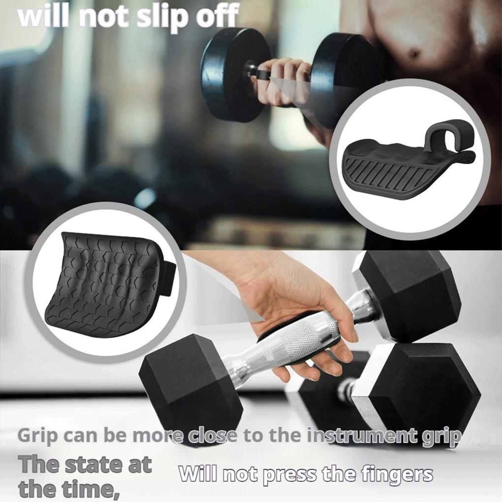 Anti-Slip Workout Grips Finger Trainer Ergonomic Rubber Hand Protector Gloves for Weight Lifting Pull-Ups Gym Training Exercise