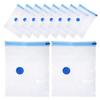 No-brand item 10 travel vacuum compression bags ideal storing clothes bulky items. Made thick multi-layer plastic material transparent reusable pack