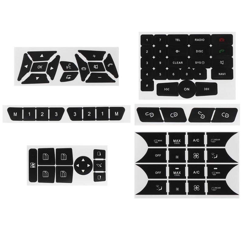Car A/C Door Lock Window Switch Button Repair Sticker Decals Stickers For Benz GLK350 C Class CLS C218 W172 W204 W212 W218 W207