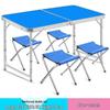 Portable Aluminum Alloy Folding Table and Chairs for Outdoor Camping, Night Market, and Leisure Activities