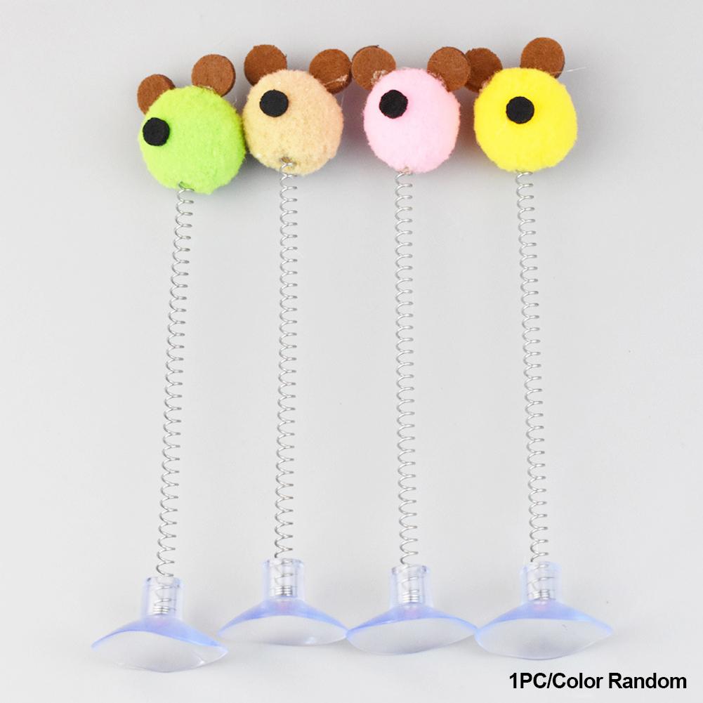 1 buc Jucărie Pisică Arcuș cu Pene Ventuză Multicolor Minge de Blană de Pisică Baghetă Teaser Jucării Interactive pentru Animale de Companie Jucării Scărpinătoare pentru Pisici Consumabile Culoare Aleatorie