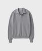 Yunionbeullu Hard Twist Spread Polo Knit [Melange Gray]