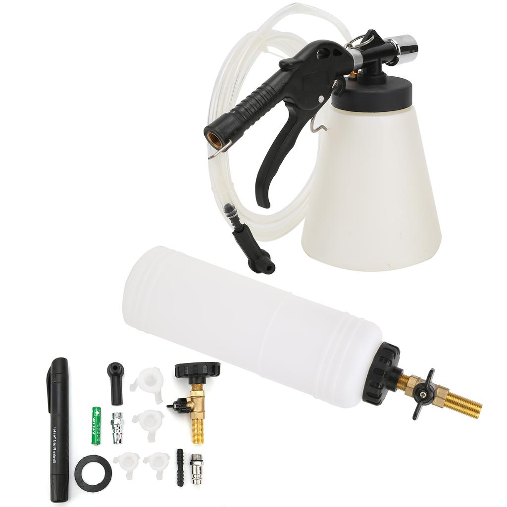 Pneumatic Brake Fluid Bleeder Kit Oil Change Replacement Tool with Tester Pen for Automobiles Trailers RVs