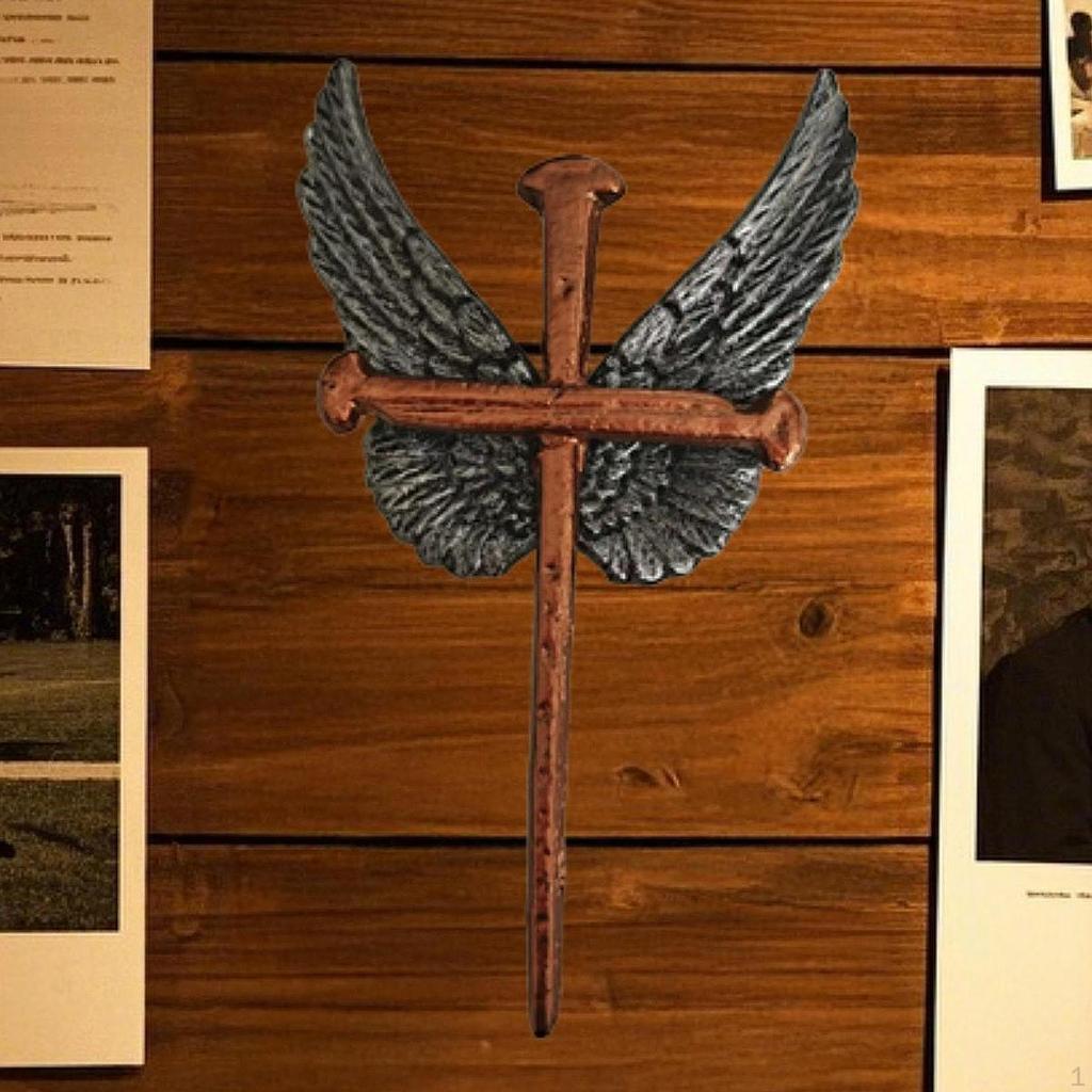 Dekoracja Ścienna Krzyż Montaż Metalowa Grafika Ozdobny Unikalny Ornament Rękodzieło do Pokoju Sypialni Na Zewnątrz