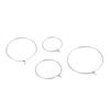 100Pcs Champagne Wine Glasses Rings Markers Silver Earrings Circle Wire Rings Hoops DIY Gift Party Drink Wine Labeling 20mm-35mm
