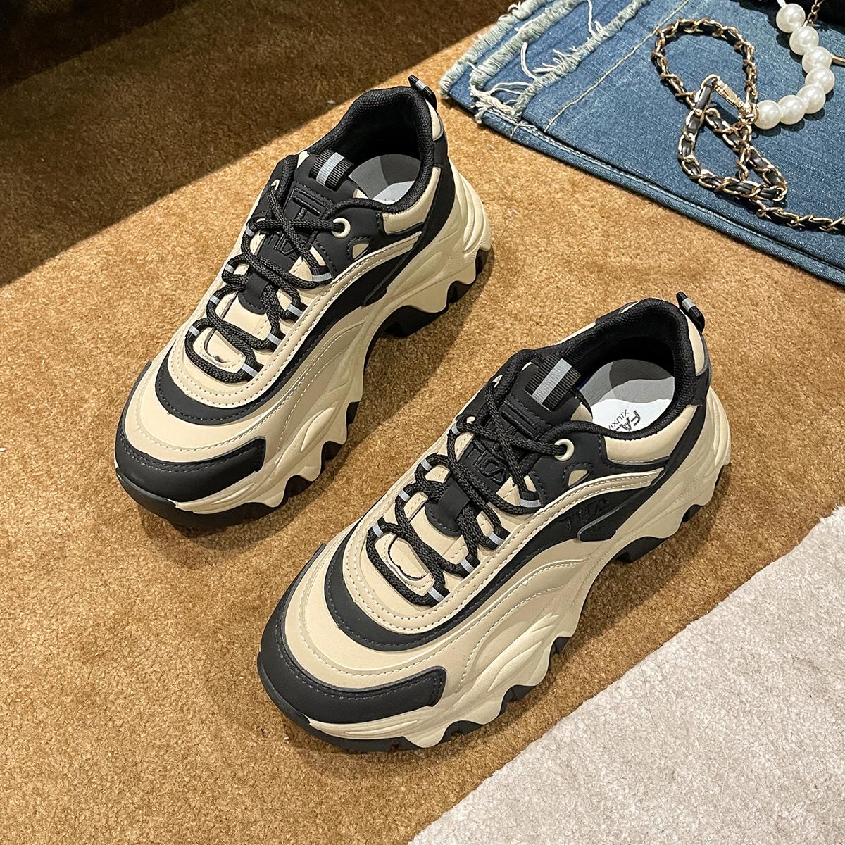 

Кроссовки женские повседневные туфли модные увеличивающие рост толстые подошвы пружинная платформа женские массивные кроссовки 2024 39 чёрный