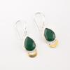 Green Onyx Gemstone 925 Stamped Silver Jewelry Handmade Statement Earrings 1.5" EE-162-15