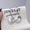 Baroque Pearl Leaf Earrings - Natural Freshwater Pearl Ear Hooks