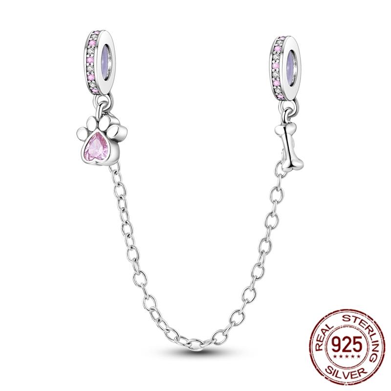 Copper Stars Moon Sun Clover Safety Chains Pendant Charms Beads Fit Original Bracelets Diy Jewelry Gift For Women