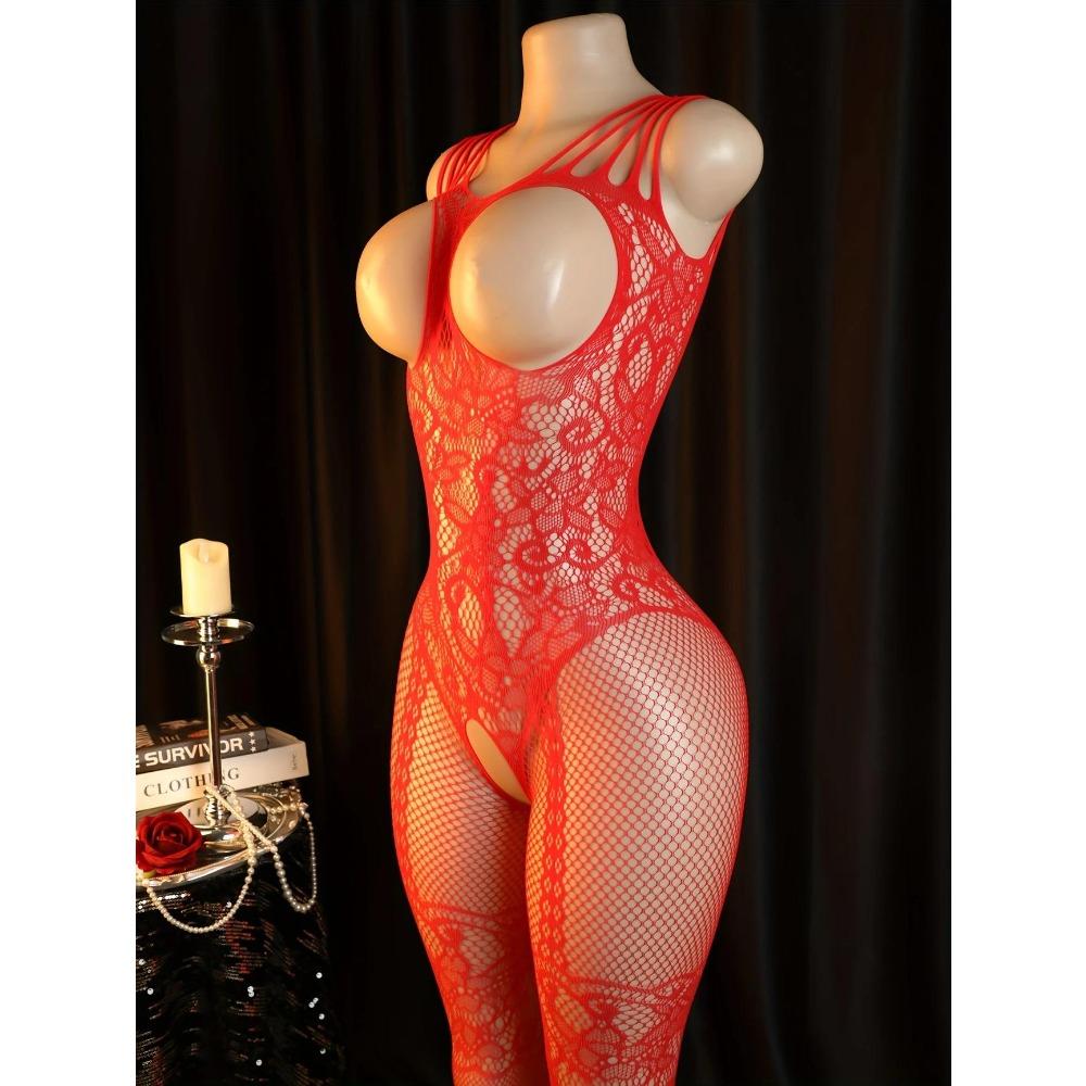 New Porno Crotchless Expose Bra For Women Sex Body Stockings Teddy Doll Dress Fishnet Lingerie Sexy Ladies Outfit Open Breast