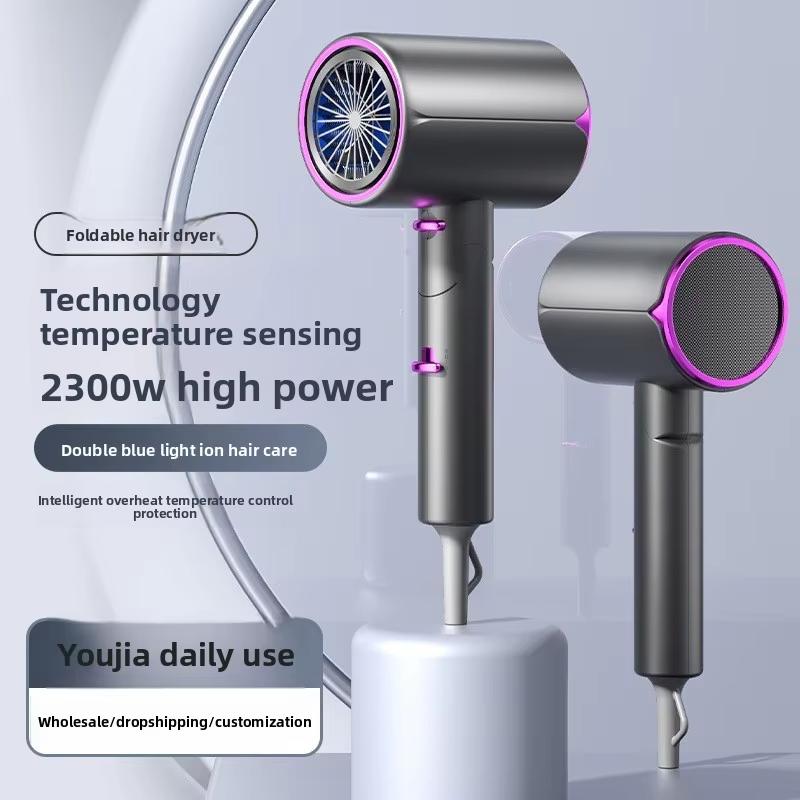 High Speed Professional Ionic Hair Dryer, DC Motor Custom Logo Blow Dryer for Household Salon Hotel Business Supply
