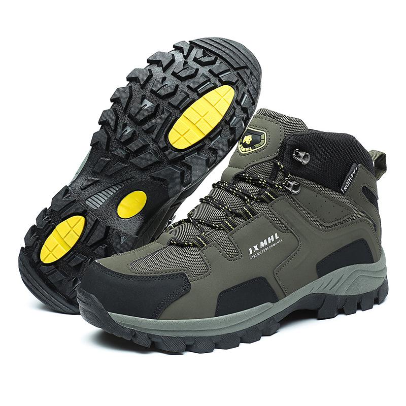 

Men s boots high quality hiking boots men s outdoor boots non slip high top training boots men s plus size jungle hunting boots 47 зелений