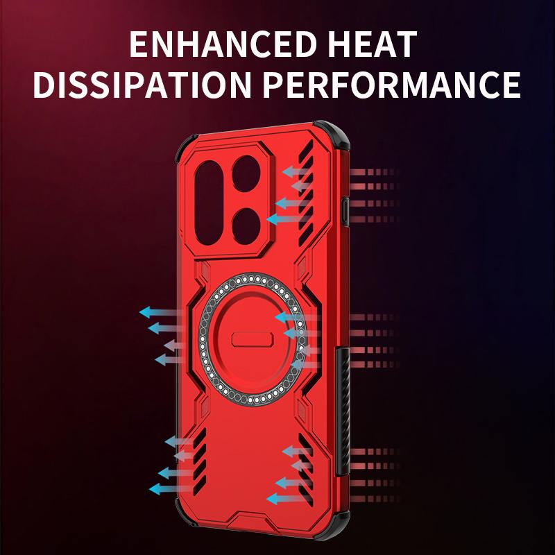 KEYSION Hollow Heat Dissipation Case for OnePlus 15 5G Silicone+PC Magnetic Cooling Shockproof Phone Cover for One Plus 1+ 15 5G